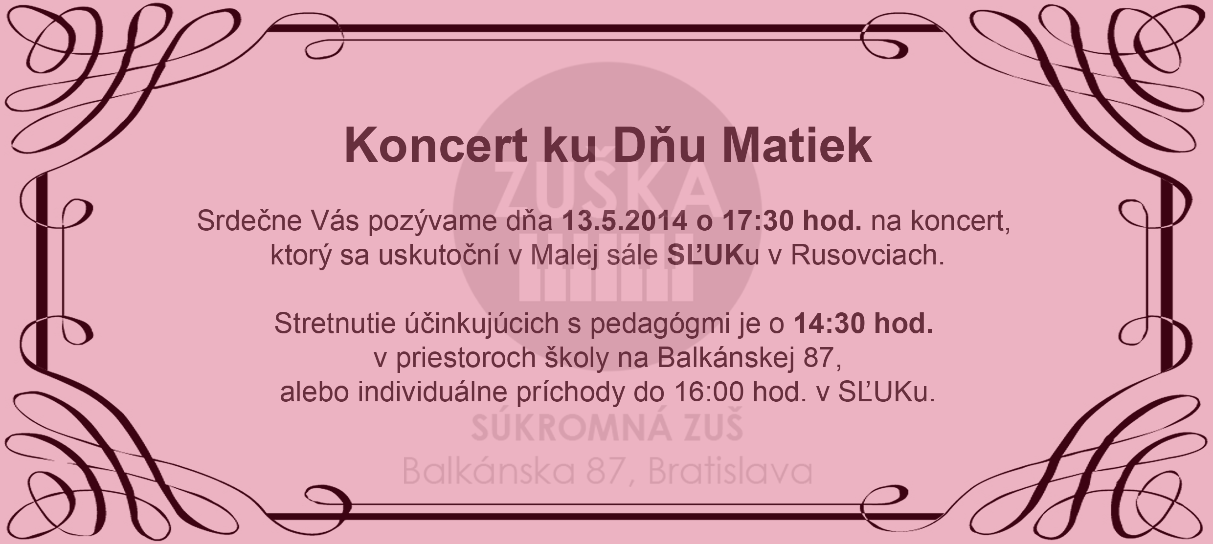 Koncert ku Dňu Matiek